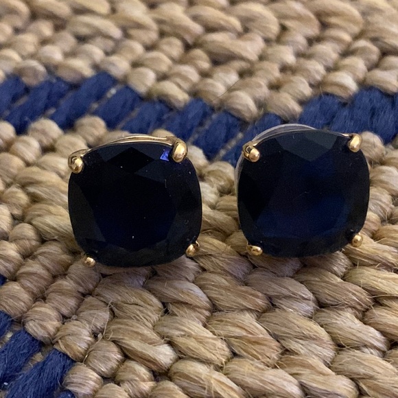 Kate Spade Navy Blue Gemstone Gumdrop Stud Earrings